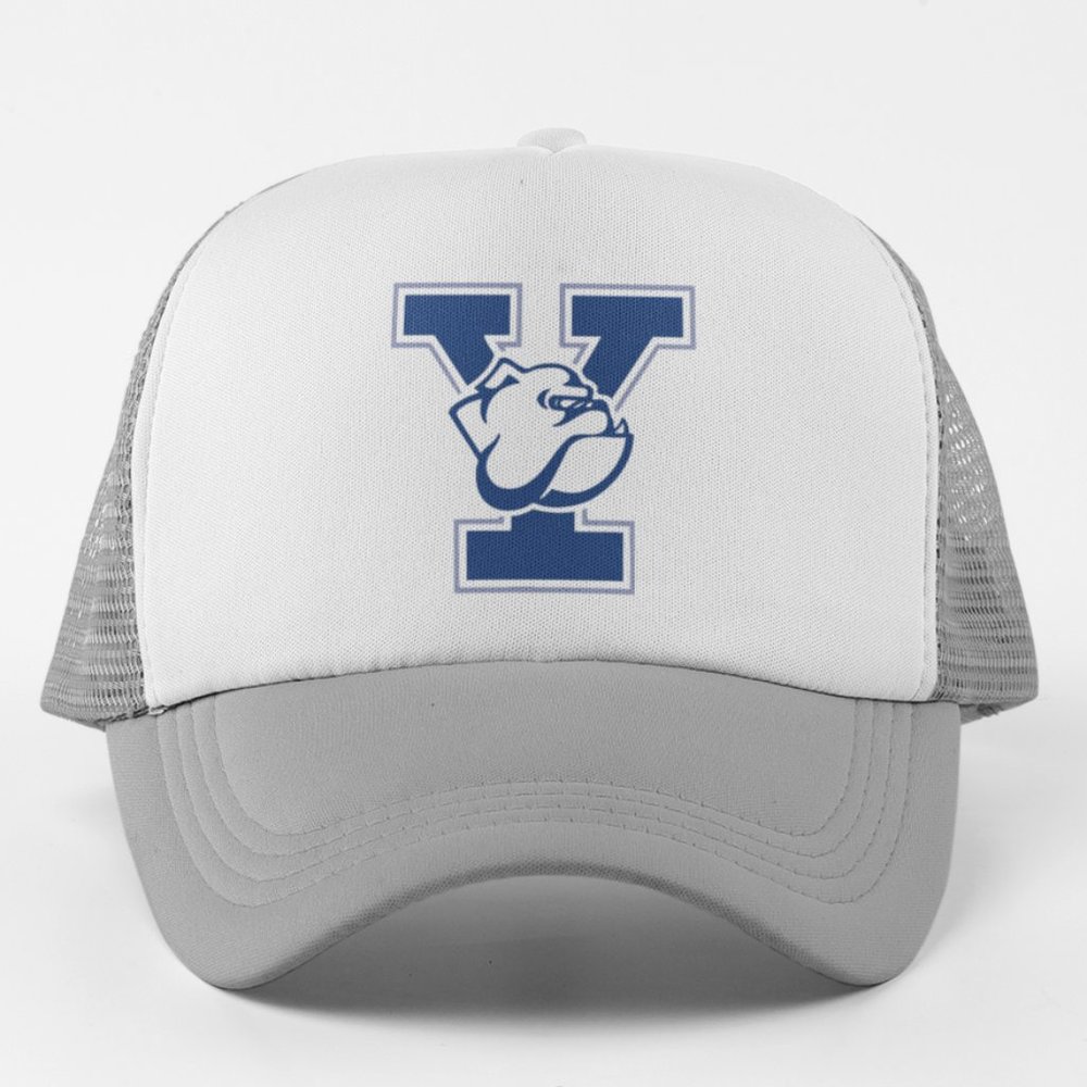 NEW Yale Bulldogs Foam Trucker Mesh Snapback Hat WHITE GREY